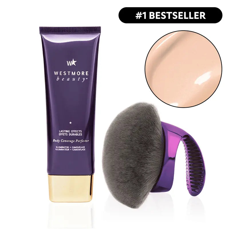 Westmore Beauty Body Coverage Perfector 3.5oz + X-Large Buffer Brush
